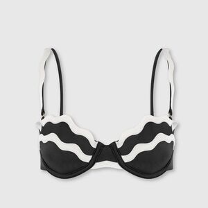 Bahia Maria OLA BIKINI TOP NWT Color Black and White Womens size Medium